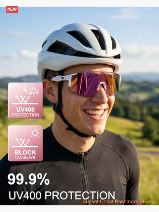 Cycling Sunglasses Polarized with Interchangeable Lens UV Protection Sport main image 4